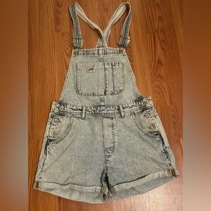 Superdry Vintage Light-wash Denim Women’s Shorts‎ Overalls Size 6 Vintage Y2k